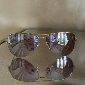 Tiffany & Co. Womens Mirrored Aviator Sunglasses TF3021
